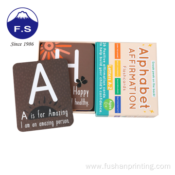 Custom baby first words alphabets flash card